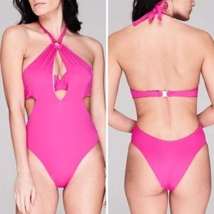L’Agent Provocateur pink bathing suit